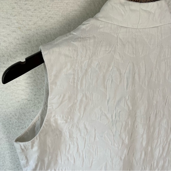 Gabar New York Vintage white vest women’s S or XS long line floral textured vest - Picture 12 of 16